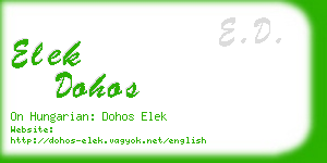 elek dohos business card